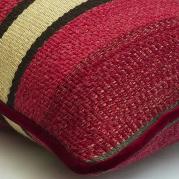 Draught Excluder Cushion - Red, Wool