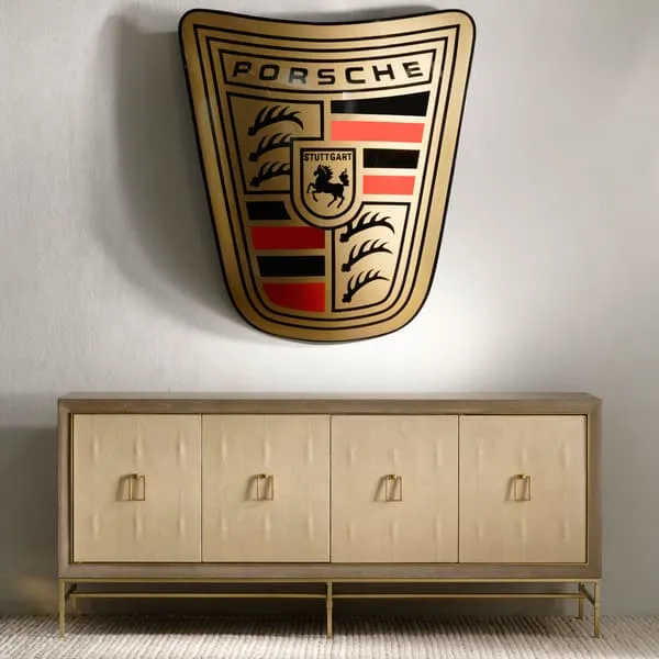 Edith Sideboard with Storage - Latte, Ash Veneer