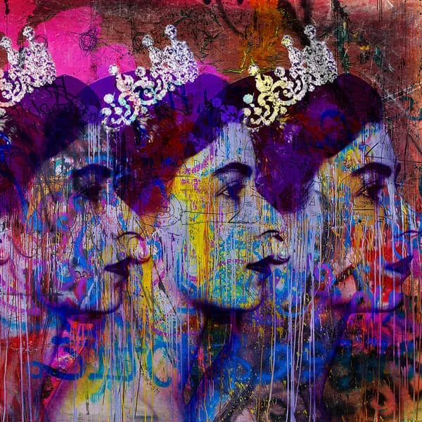 Elizabeth Canvas Wall Art - Multi-Color, Linen