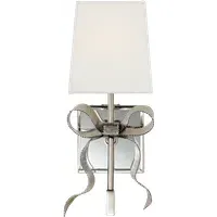 Ellery Wall Light with Bow Detail - Polished Nickel