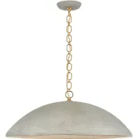 Elliot Pendant Light with Stone Shade - Grey, Stone