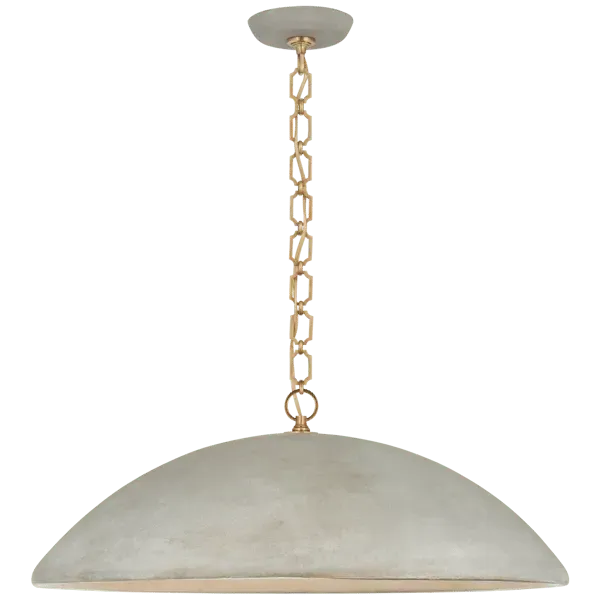 Elliot Pendant Light with Stone Shade - Grey, Stone image