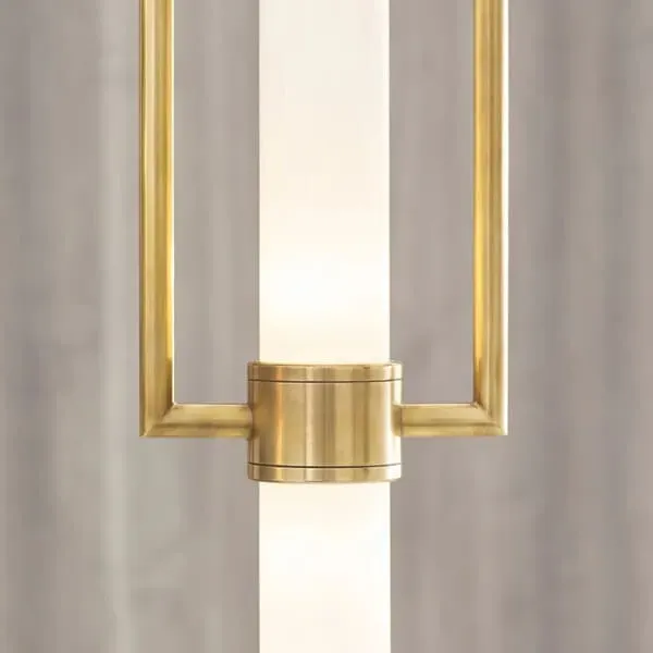 Elongated Pendant Light with Arch Frame - Brass, Metal
