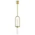 Elongated Pendant Light with Arch Frame - Brass, Metal