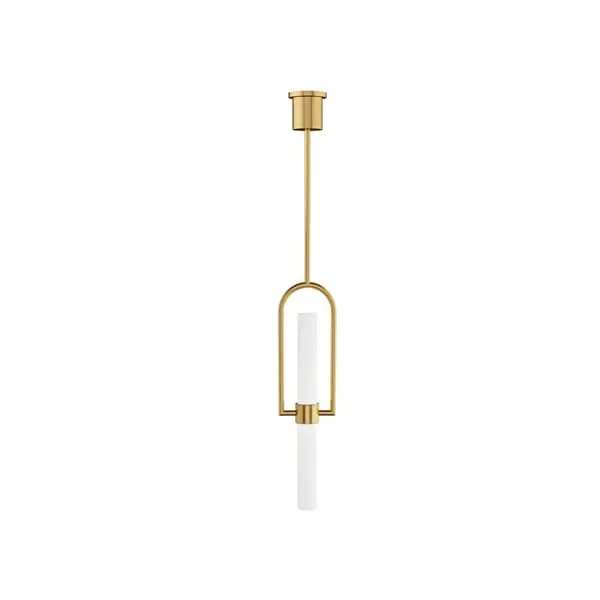 Elongated Pendant Light with Arch Frame - Brass, Metal image