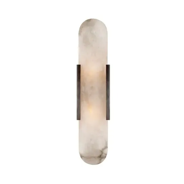 Elongated Wall Light - Bronze, Alabaster image
