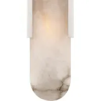 Elongated Wall Light - Polished Nickel, Alabaster