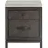 Emerson Bedside Table with Drawers - Brown, Oak Veneer