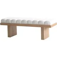 End-of-Bed Ottoman Stool - Light Neutral, Fabric