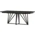 Extending Dining Table - Dark Wood, Bronze Base
