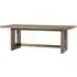 Extending Dining Table - Light Oak, Brass Accents