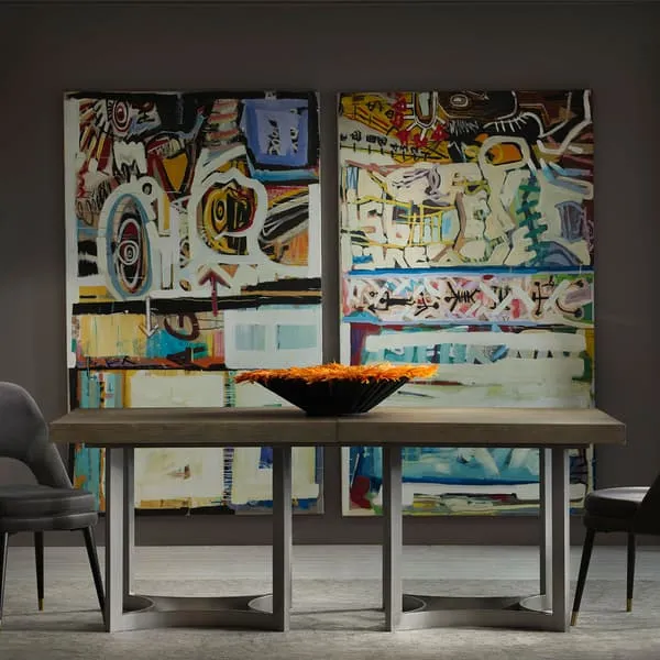 Extending Dining Table - Light Oak, Wood