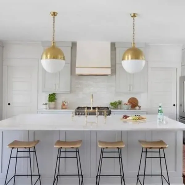 Extra Large Ball Pendant Light - Brass, Glass