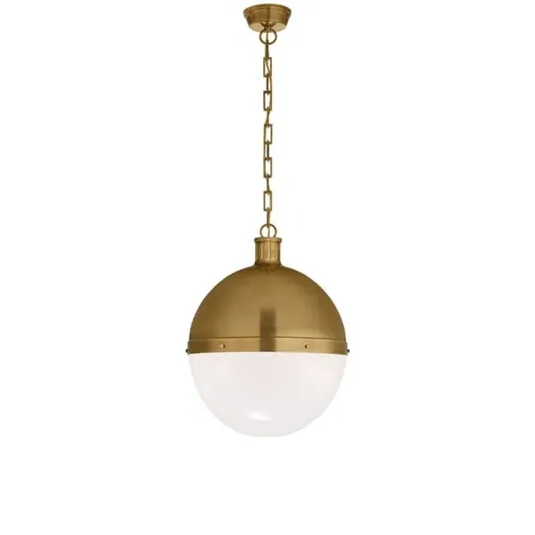 Extra Large Ball Pendant Light - Brass, Glass image