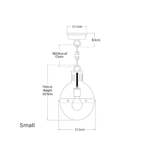Extra Large Pendant Light - Polished Nickel, Glass