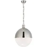 Extra Large Pendant Light - Polished Nickel, Glass