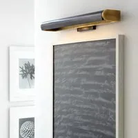 Extra Large Picture Light with Pivoting Shade - Brass, Metal