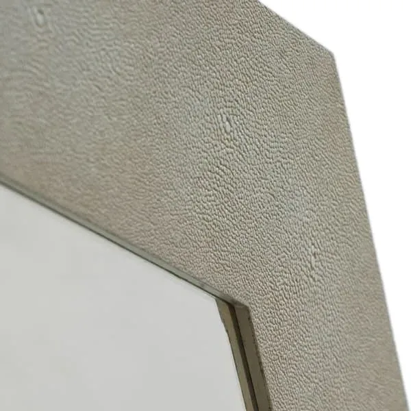 Faux Shagreen Mirror - Neutral, Synthetic Material
