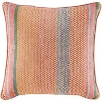 Feather Cushion Geometric Print - Multi, Linen