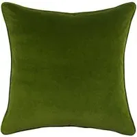 Feather Cushion - Green, Velvet