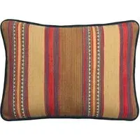Feather Cushion with Kilim Stripe - Cotton Blend