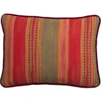 Feather Cushion with Kilim Stripe - Cotton Blend