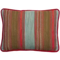 Feather Cushion with Kilim Stripe - Cotton Blend