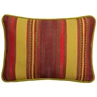 Feather Cushion with Kilim Stripe - Cotton Blend