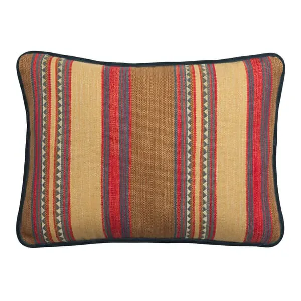 Feather Cushion with Kilim Stripe - Cotton Blend