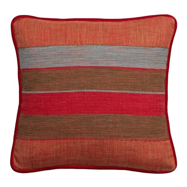 Feather Cushion with Piping - Denim, Cotton image