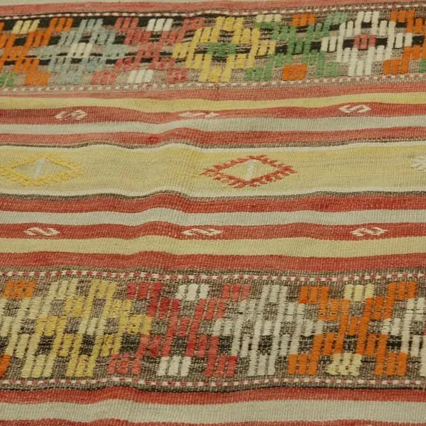 Flat Weave Handmade Kilim Rug - Multicolor, Wool