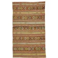 Flat Weave Handmade Kilim Rug - Multicolor, Wool