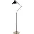 Floor Lamp with Brass Fixings - Black, Metal