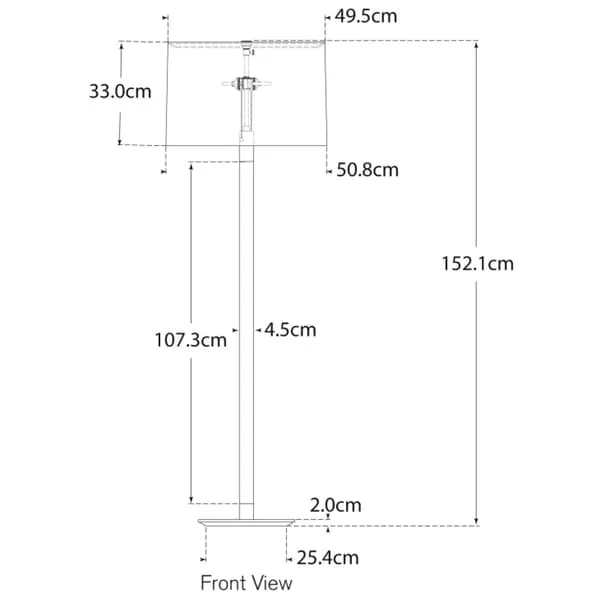 Floor Lamp with Crystal Shade - Nickel, Glass