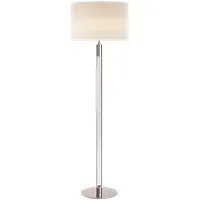 Floor Lamp with Crystal Shade - Nickel, Glass