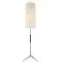 Floor Lamp with Cylindrical Shade - Nickel, Linen