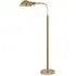 Floor Lamp with Rattan Detail - Brass