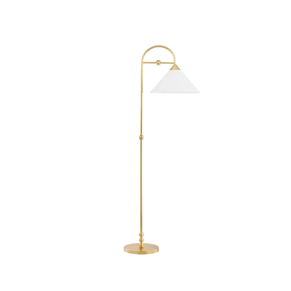 Floor Lamp with Sculptural Design - Brass image