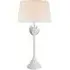 Floral Table Lamp - Plaster White
