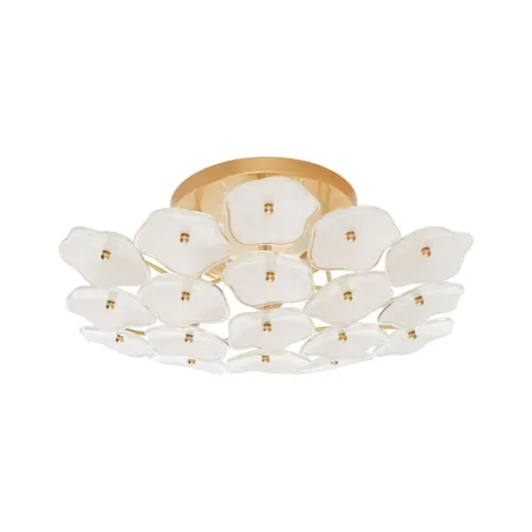 Flush Ceiling Light - Soft Brass, Metal image