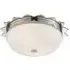 Flush Ceiling Light with Floral Details - Nickel