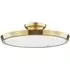 Flush Mount Ceiling Light - Brass, Alabaster