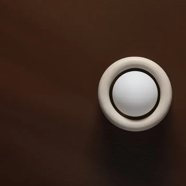 Flush Mount Ceiling Light - Brass, Ceramic