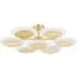 Flush Mount Ceiling Light - Brass, Glass
