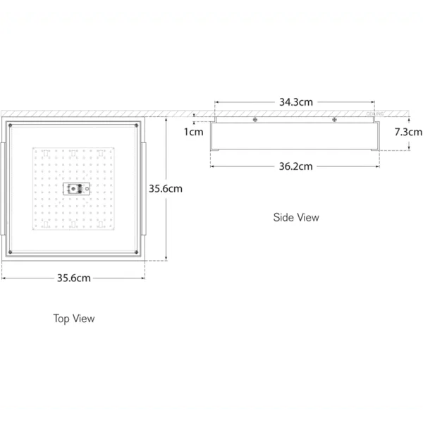 Flush Mount Ceiling Light Large - Brass, Alabaster