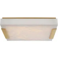 Flush Mount Ceiling Light Large - Brass, Alabaster
