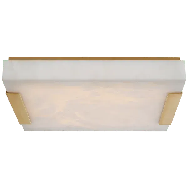 Flush Mount Ceiling Light Large - Brass, Alabaster image