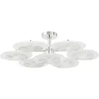 Flush Mount Ceiling Light - Polished Nickel