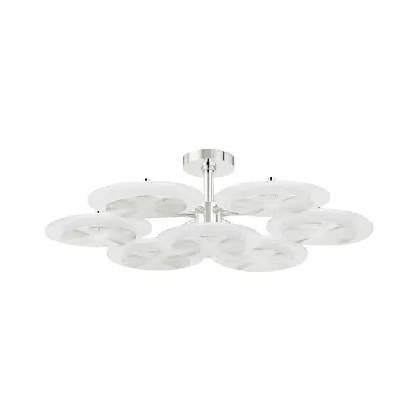Flush Mount Ceiling Light - Polished Nickel
