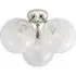 Flush Mount Light with 3 Globes - Nickel